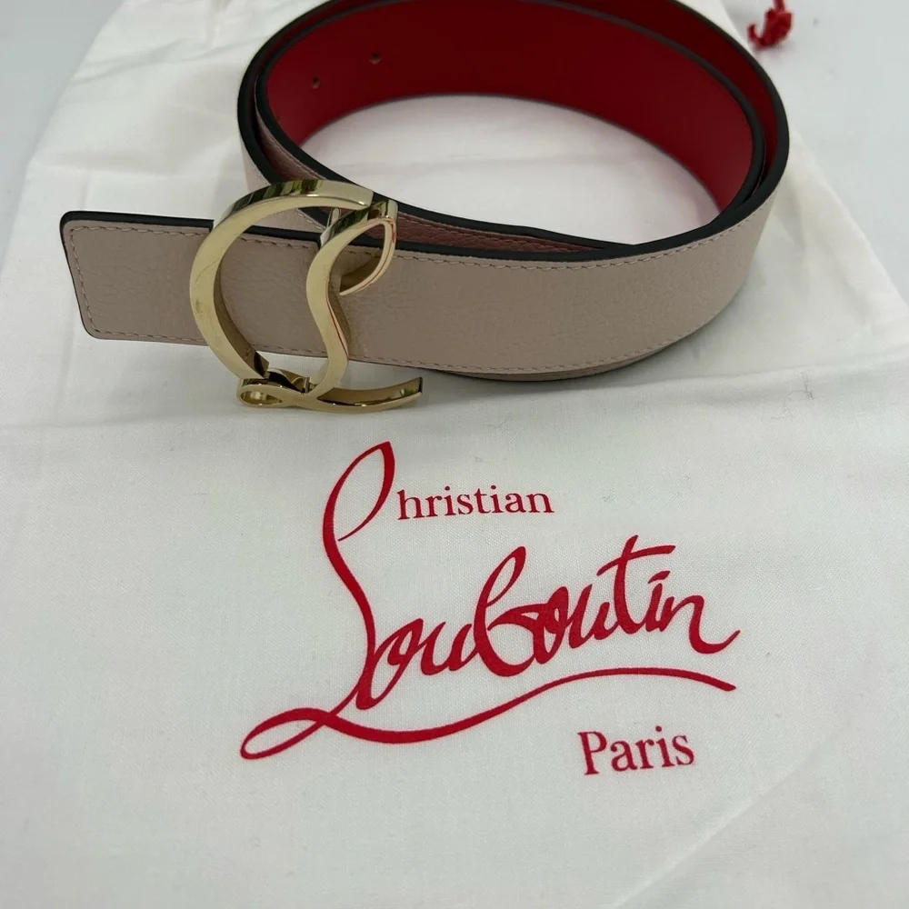 Women's Christian Louboutin CL logo belt size 85 cm/34 inches made in Italy